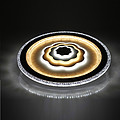 Creative light luxury, bright and energy-saving three-color variable light LED ceiling light