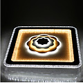 Creative light luxury square three-color variable light highlight energy-saving LED ceiling light