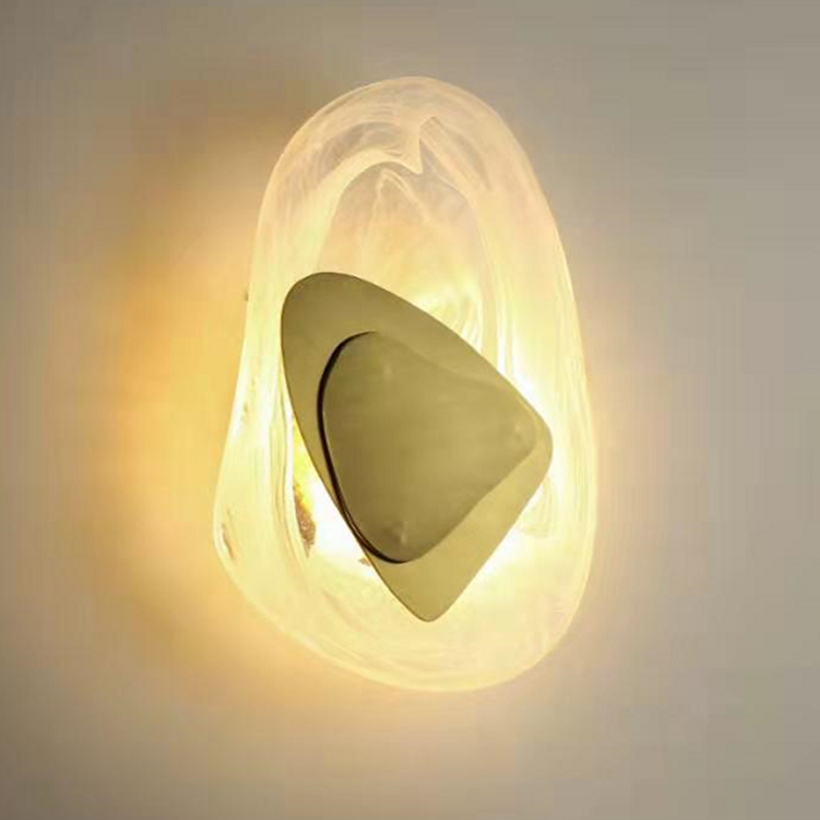 LED Light Source Ice Glass Wall Lamp