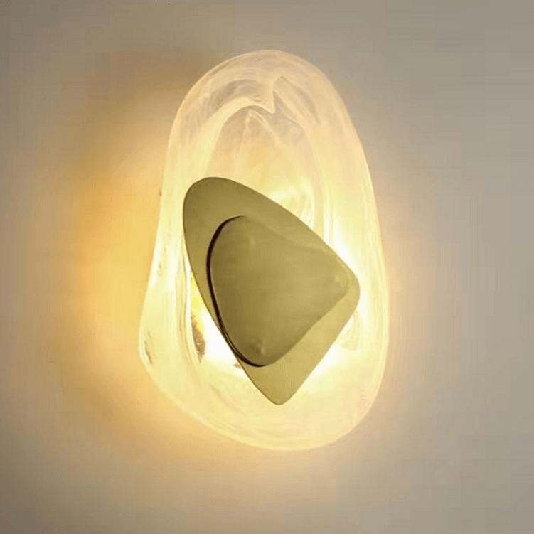 LED Light Source Ice Glass Wall Lamp