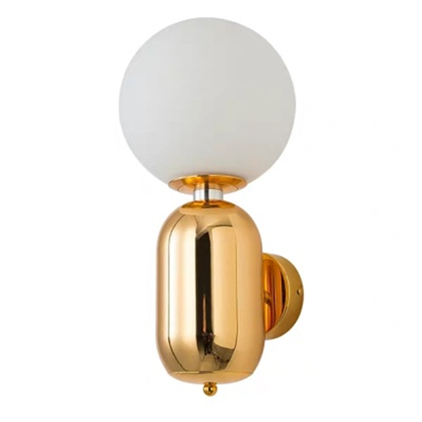 Bedside Ball Glass Gold Wall Lamp