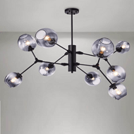 Creative Glass Metal  9 Heads Chandelier