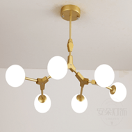 Living Room LED Gold Chandelier