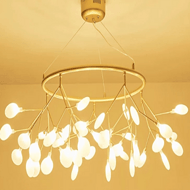 American Style Glowworm Yellow Light Chandelier