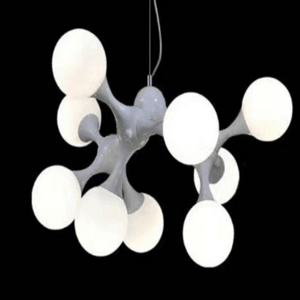 Europe And America Simple Milk White Glass Chandelier