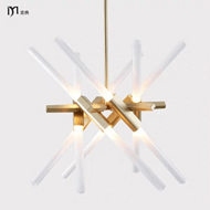 Aluminium Alloy Glass Tube Tree Shape Chandelier