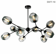 Living Room Modern Black Pole Chandelier