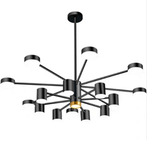 16 Heads Black Light Luxury Living Room Chandelier