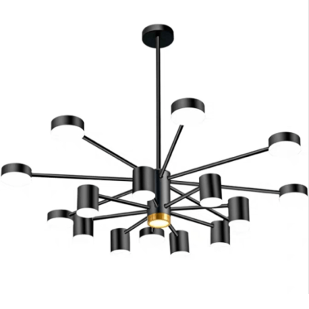 16 Heads Black Light Luxury Living Room Chandelier