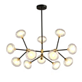 Modern Glass Oblate Ball Chandelier