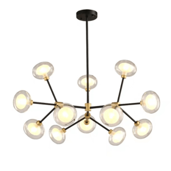 Modern Glass Oblate Ball Chandelier