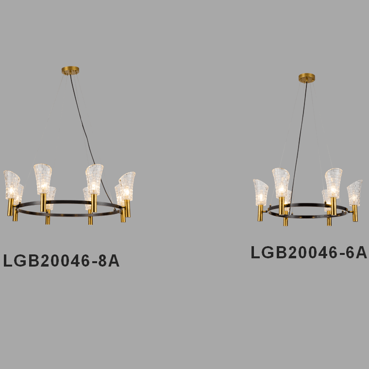 Modern Glass Matte Chandelier