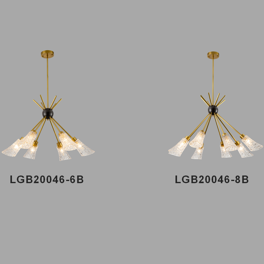 Modern Glass Matte Chandelier