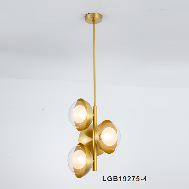 Nordic Gold Glass Chandelier