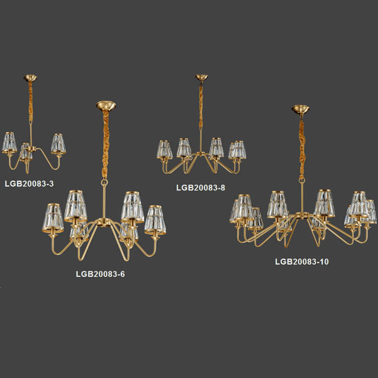 Light Luxury Glass Lamp Cap Chandelier