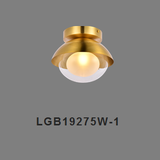 Golden Transparent Ball Ceiling Lamp