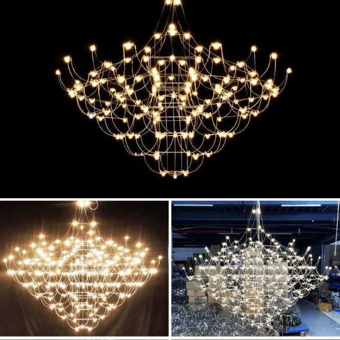 Star Rain Series Beads Up Edition - Minimalist Creative Crystal Chandelier