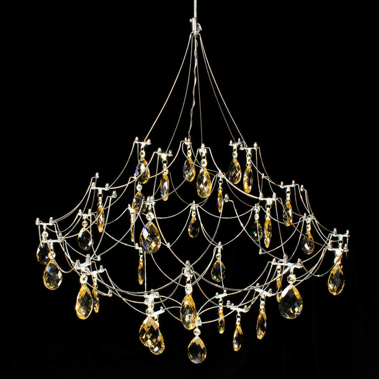 Loft Full Sky Star Store Shopping Mall Gem Stereo Crystal chandelier