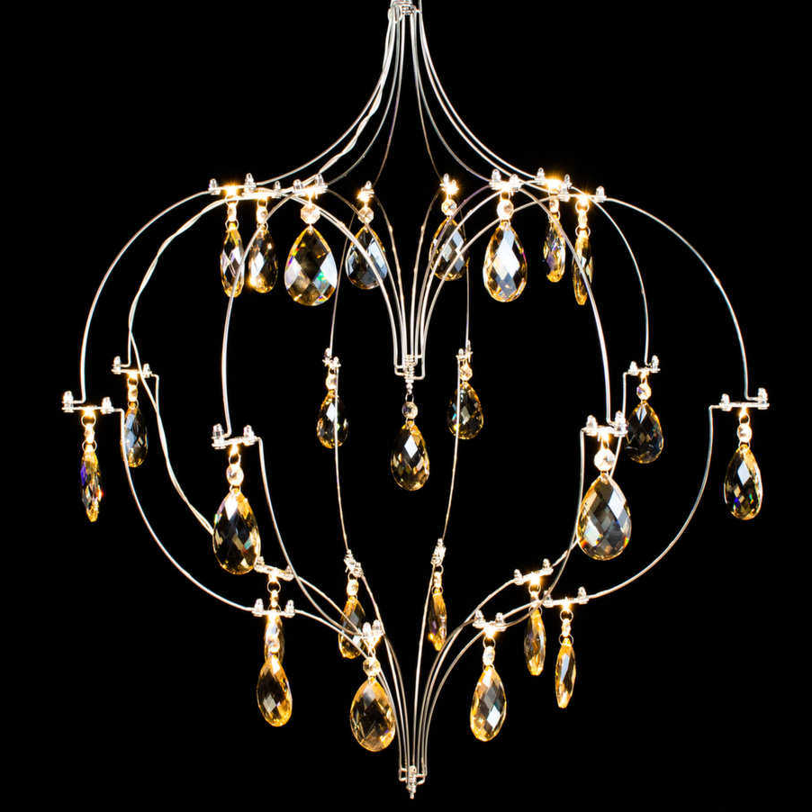Creative and personalized front bar heart-shaped three-dimensional crystal chandelier