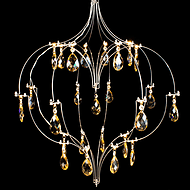 Creative and personalized front bar heart-shaped three-dimensional crystal chandelier