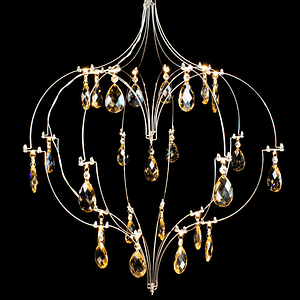 Creative and personalized front bar heart-shaped three-dimensional crystal chandelier