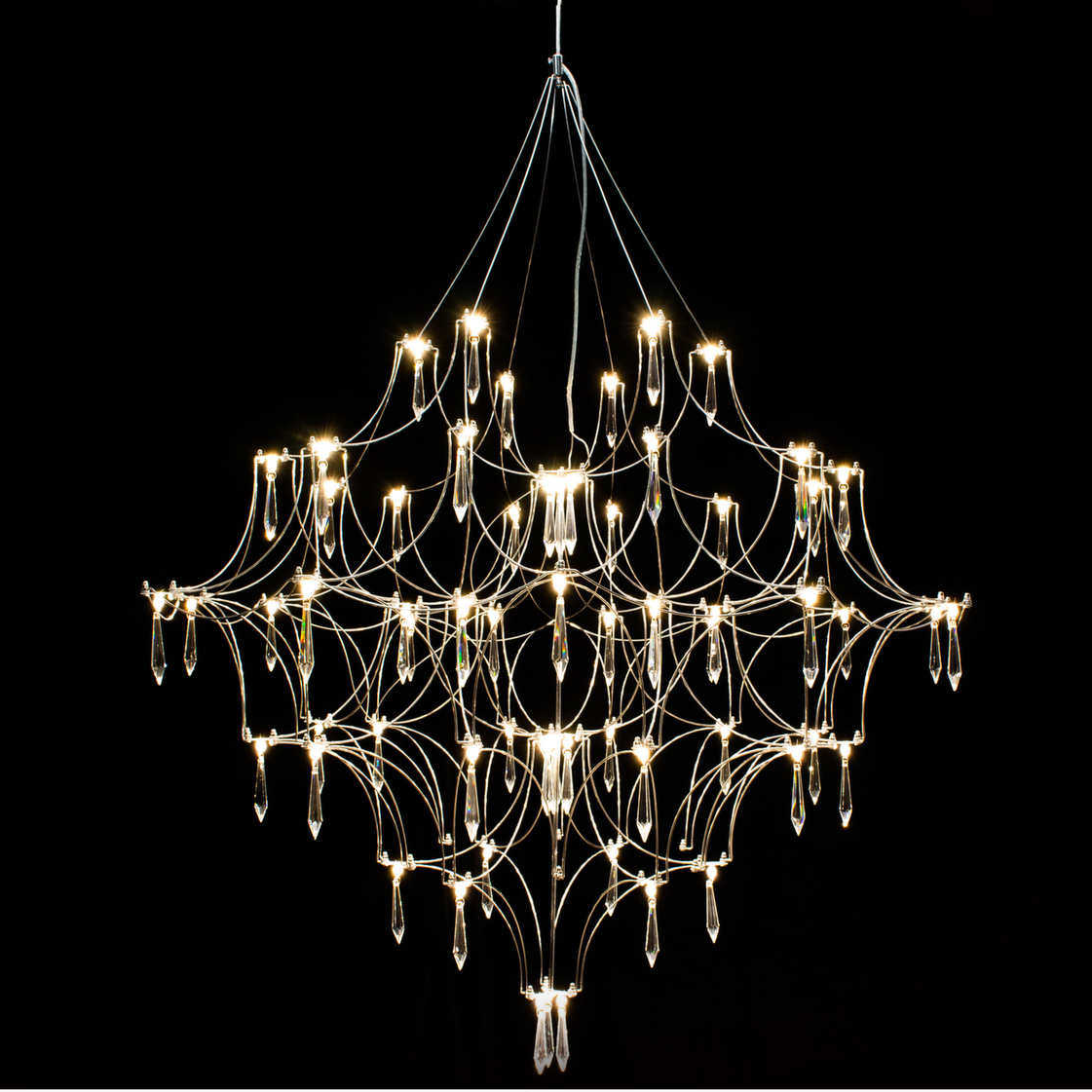 Star Rain Little Man Waist (Wave) Edition Crystal chandelier