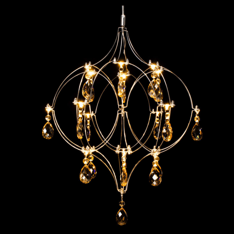 Stainless steel customized color pendant with three-dimensional crystal chandelier