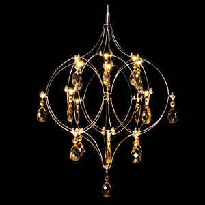 Stainless steel customized color pendant with three-dimensional crystal chandelier