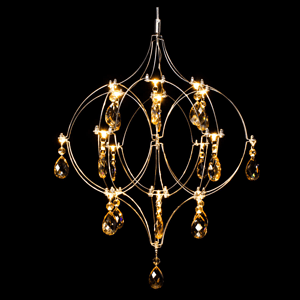 Stainless steel customized color pendant with three-dimensional crystal chandelier