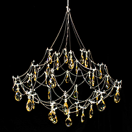 Loft Full Sky Star Store Shopping Mall Gem Stereo Crystal chandelier