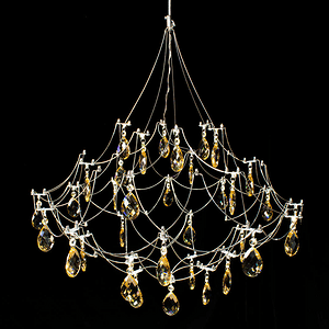 Loft Full Sky Star Store Shopping Mall Gem Stereo Crystal chandelier