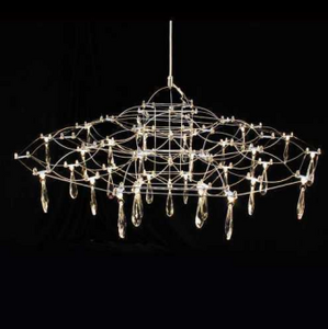 Star Rain series UFO oval version - minimalist creative crystal chandelier