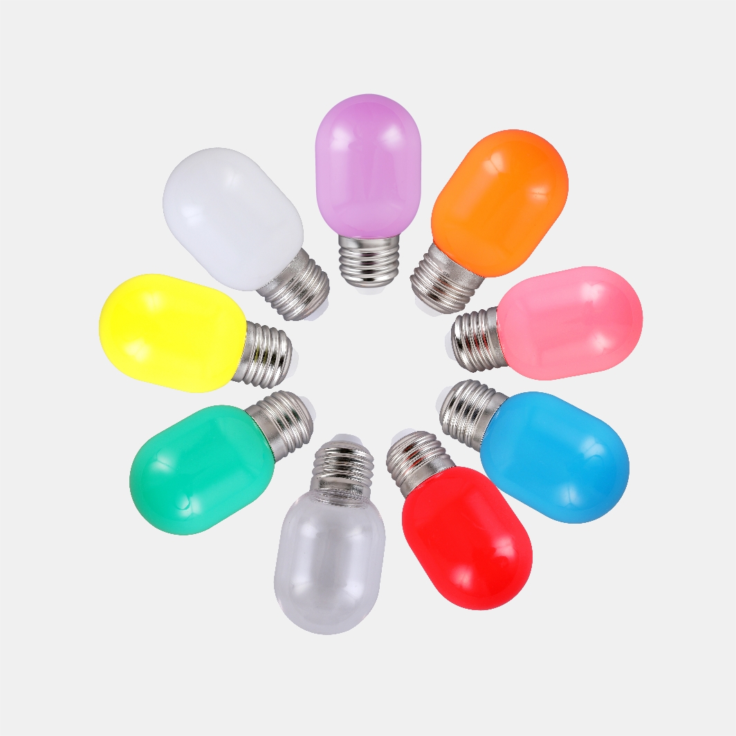 KLT45 decorative blow molded small color light bulb