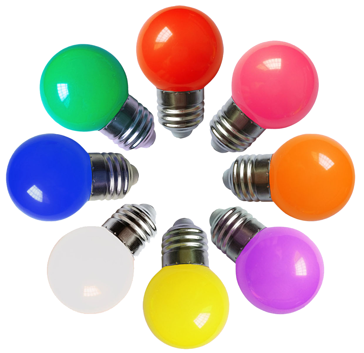 KLE45 White Paired Fashion Blow Molded Small Colorful light bulb