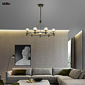 Modern and simple high-end new Chinese style living room main light full spectrum chandelier