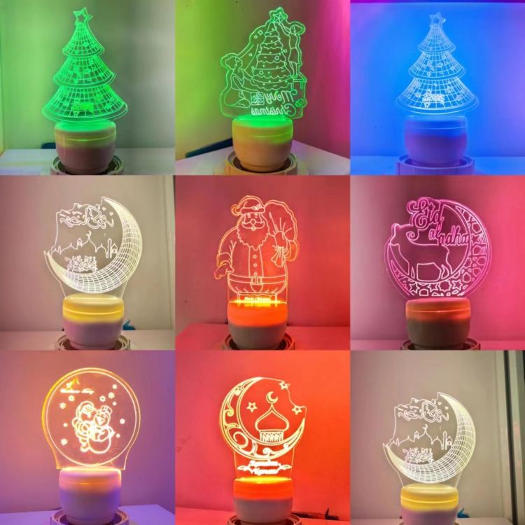 3D acrylic night light bulb