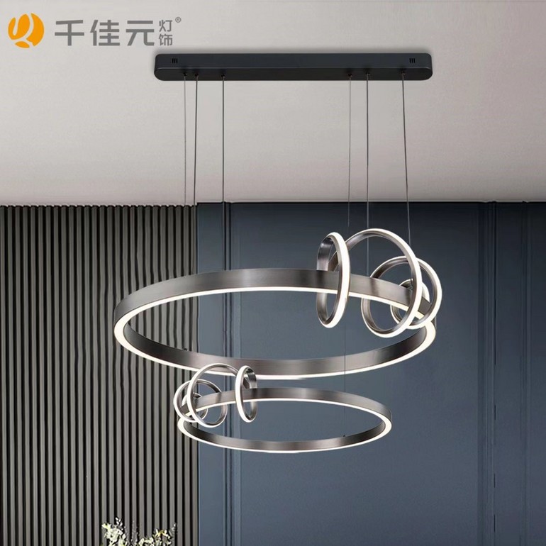 17304-850+50 spiral elliptical light luxury circular pendant lamp