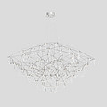 Postmodern duplex full sky starry cubic crystal chandelier