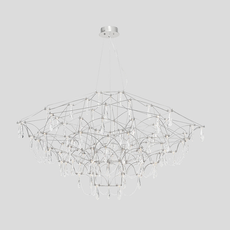 Postmodern duplex full sky starry cubic crystal chandelier