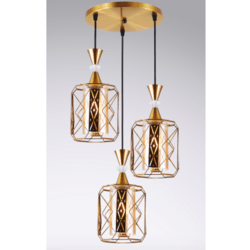 2023-28 Gold and antique bronze modern minimalist living room pendant light