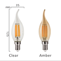 C35L dustproof pointed bubble tail bubble filament lamp