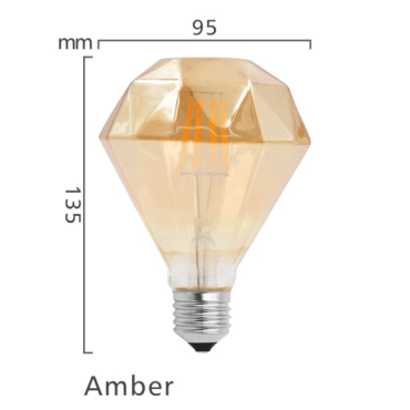 ZS95 diameter 95 high 135 large screw mouth filament lamp