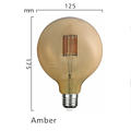 G125 Large Diameter Dimmable Bulb Filament Lamp