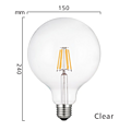 G150 transparent brown dual color household filament lamp