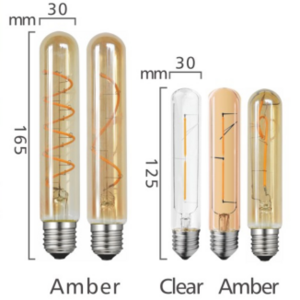 T30 straight filament wound long filament lamp