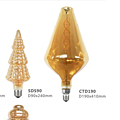 Amber Christmas tree rod shaped filament lamp