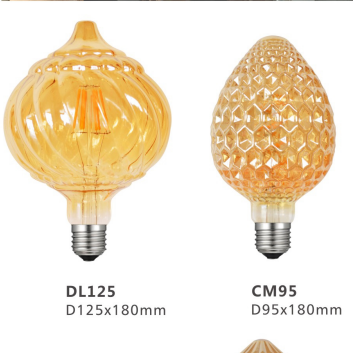Ice diamond bubble pineapple bubble shaped filament lamp
