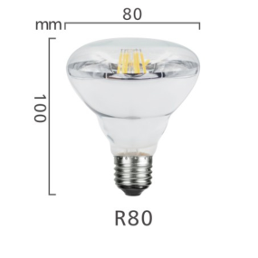 R series high transmittance glass lampshade filament lamp