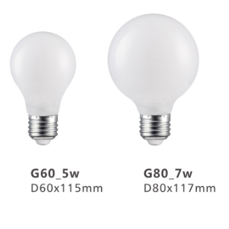 Milk white glass cover SMD2835 chip filament lamp