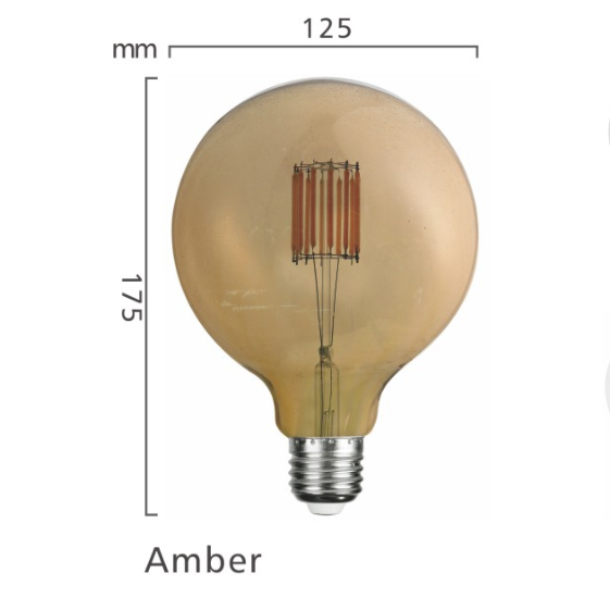 G125 Large Diameter Dimmable Bulb Filament Lamp